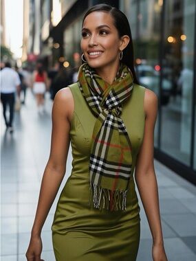 Gayou 100% Pashmina Plaid Scarf / Wrap